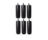 Kit de 6 Pés Para Cama Box ou Baú Queen King 12 cm de Altura TDC Madeira Maciça