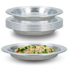 Kit de 6 Pratos Infantis para Merenda Escolar Alumínio Resistente