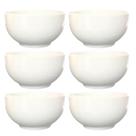 Kit de 6 Tigelas Cumbucas para Sopa Açaí 400ml em Porcelana Branca
