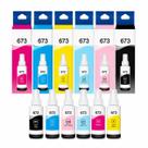 Kit De 6 Tintas T673 compativel com L800 l805 l T673 810 l1800