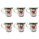 Kit De 6 Xicaras De 110ml De Porcelana Para Chá E Café