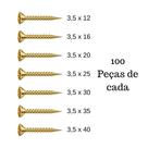 Kit de 700 Parafusos Chipboard com Espessura de 3,5mm em Diversos Comprimentos - Ciser