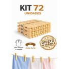 Kit de 72 a 360 Prendedores Grampos de Roupa de Madeira