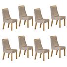 Kit de 8 Cadeiras para Sala de Jantar Dora