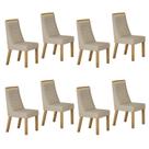 Kit de 8 Cadeiras para Sala de Jantar Dora