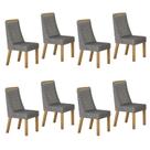 Kit de 8 Cadeiras para Sala de Jantar Dora