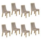 Kit de 8 Cadeiras para Sala de Jantar Luna