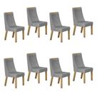 Kit de 8 Cadeiras para Sala de Jantar Luna