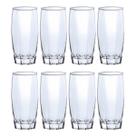 Kit de 8 Copos de Vidro 370ML Suco Água Bartender Drinks Chic