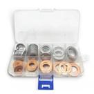 Kit De 80 Peças De Anéis De Vedação Planos E Arruelas De Cobre E Alumínio M10 M12 M14 M16 M18 Para