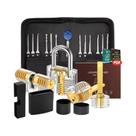 Kit De Abertura De Fechaduras Para Iniciantes 32 Peças Com 4 Fechaduras Transparentes Para
