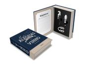 Kit de abridor de vinho caixa livro - alegrias e muito vinho - Brasfoot Presentes