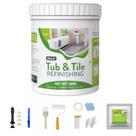 Kit de acabamento de banheiras e azulejos Tenee White 500mL com 8 ferramentas
