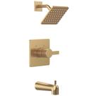 Kit de acabamento para chuveiro KOMEGO K002-BG-T dourado escovado 15 cm Kit de acabamento para chuveiro KOMEGO K002-BG-T dourado escovado 15 cm