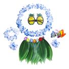 Kit de Accesorios para Disfraz PHOGARY Falda Hawaiana Hula para Niños