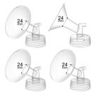 Kit de Accesorios para Extractor de Leche Gotocut 4 piezas, Bridas de 24 mm