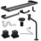 Kit De Acessórios Banheiro Duplo Casal Acabamento de Registro Padrão Deca Metal Torneira Link Alta com Kit Instalação