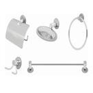 Kit de Acessórios Cromado para Banheiro 5 Peças Max C10 MK