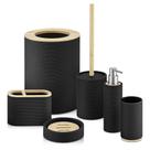 Kit de Acessórios de Banheiro de Bambu de 6 Peças