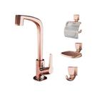 Kit de Acessórios de Banheiro Flatt 2004 F71 4 - 4 peças - Rose Gold Kit de Acessórios de Banheiro Flatt 2004 F71 4 - 4 peças - Rose Gold