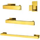 Kit De Acessórios Para Banheiro 4 Peças Dourado Gold