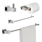 Kit De Acessórios Para Banheiro 4 Peças Inox 304 Wora Ref. Qred4000