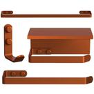 Kit de Acessórios Para Banheiro 4 Peças Rose Gold UN MAX