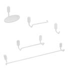 Kit de Acessórios para Banheiro 5 Peças Branco LF9903 Ducon Metais