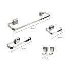 Kit De Acessórios Para Banheiro 5 Peças Luxo Com 2 Cabides