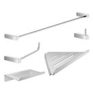 Kit De Acessórios Para Banheiro 5 Peças Metal 2102TR Troia Kit De Acessórios Para Banheiro 5 Peças Metal 2102TR Troia