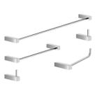 Kit De Acessórios Para Banheiro 5 Peças Metal Escovado 2070TR Troia Kit De Acessórios Para Banheiro 5 Peças Metal Escovado 2070TR Troia