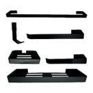 Kit de acessórios para Banheiro 6 peças com Porta Toalha Preto Anti Ferrugem