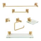 Kit de Acessórios para Banheiro 6 Peças Inox Square SQ12201 Ducon Metais