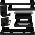 Kit de Acessórios Para Banheiro 7 Peças Preto F.ELG