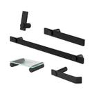 Kit De Acessórios Para Banheiro Aço Inox Preto Fosco 2080PM Patmos