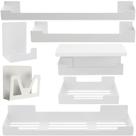Kit de Acessórios Para Banheiro Adesivo 7 Pcs Branco F.ELG