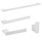 Kit De Acessórios Para Banheiro Branco 4 Peças Master