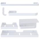 Kit de Acessórios Para Banheiro Branco 6 Peças F.MAX