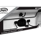 Kit de Acessórios para Banheiro Casa Quadrado 5 Peças Preto Fosco - JAPI
