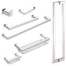 Kit de Acessórios Para Banheiro com 7 Peças em Aço Inox Polido Linha Larissa Stainless Kit de Acessórios Para Banheiro com 7 Peças em Aço Inox Polido Linha Larissa Stainless