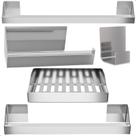 Kit de Acessórios Para Banheiro Inox 5 Pcs U.Master Slim DF