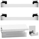 Kit de Acessórios Para Banheiro Inox Com Adesivo 4 Peças UN.ELG Kit de Acessórios Para Banheiro Inox Com Adesivo 4 Peças UN.ELG