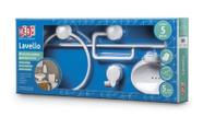 Kit de Acessórios para Banheiro Lavello Branco com 4 ou 5 Peças Herc Kit de Acessórios para Banheiro Lavello Branco com 4 ou 5 Peças Herc