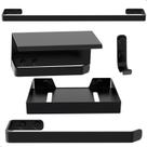 Kit De Acessórios Para Banheiro Preto 5 Itens Maxx