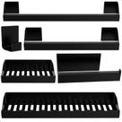 Kit de Acessórios Para Banheiro Preto 6 Pçs F.Master Slim DF