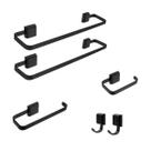 Kit De Acessórios Para Banheiro Preto 6 Peças Luxo 2 Banho 2 Cabides Kit De Acessórios Para Banheiro Preto 6 Peças Luxo 2 Banho 2 Cabides