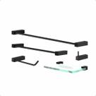 Kit De Acessórios Para Banheiro Preto Fosco 5 Peças 2080 Troia Kit De Acessórios Para Banheiro Preto Fosco 5 Peças 2080 Troia