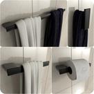 Kit De Acessórios Para Banheiro Preto Fosco Master 4 Peças Kit De Acessórios Para Banheiro Preto Fosco Master 4 Peças