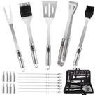Kit de acessórios para churrasco Cooking Coll 21 unidades de aço inoxidável
