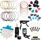 Kit de acessórios para guitarra LOMEVE Acoustic com cordas, afinador, capo